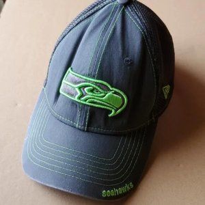 NFL Seattle Seahawks distressed mesh ball cap . Gray & Green size M-L